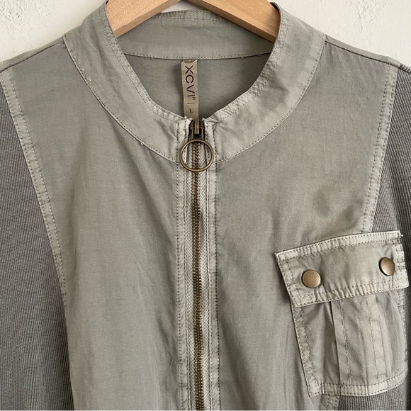 XCVI Olive Green Utility Jacket - Size L - Picture 5 of 5